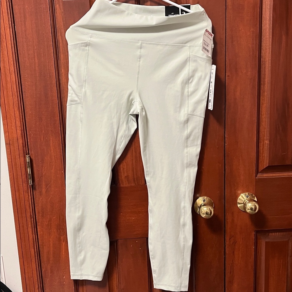RBX Tech Flex Active Leggings in Light Green, NWT